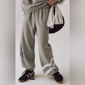 Free People FP Movement All Star Oversize Graphic Joggers. NWT.
Heather gray